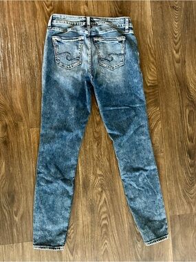 Silver Jeans Slim Straight Washed Blue Denim